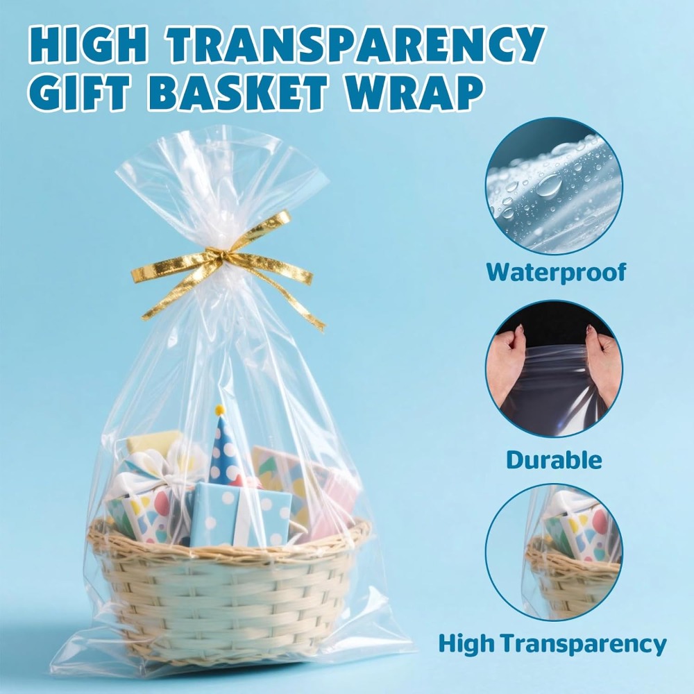 40 Pcs Cellophane Bags 16x24 I - Cellophane Wrap Clear 评论和价格