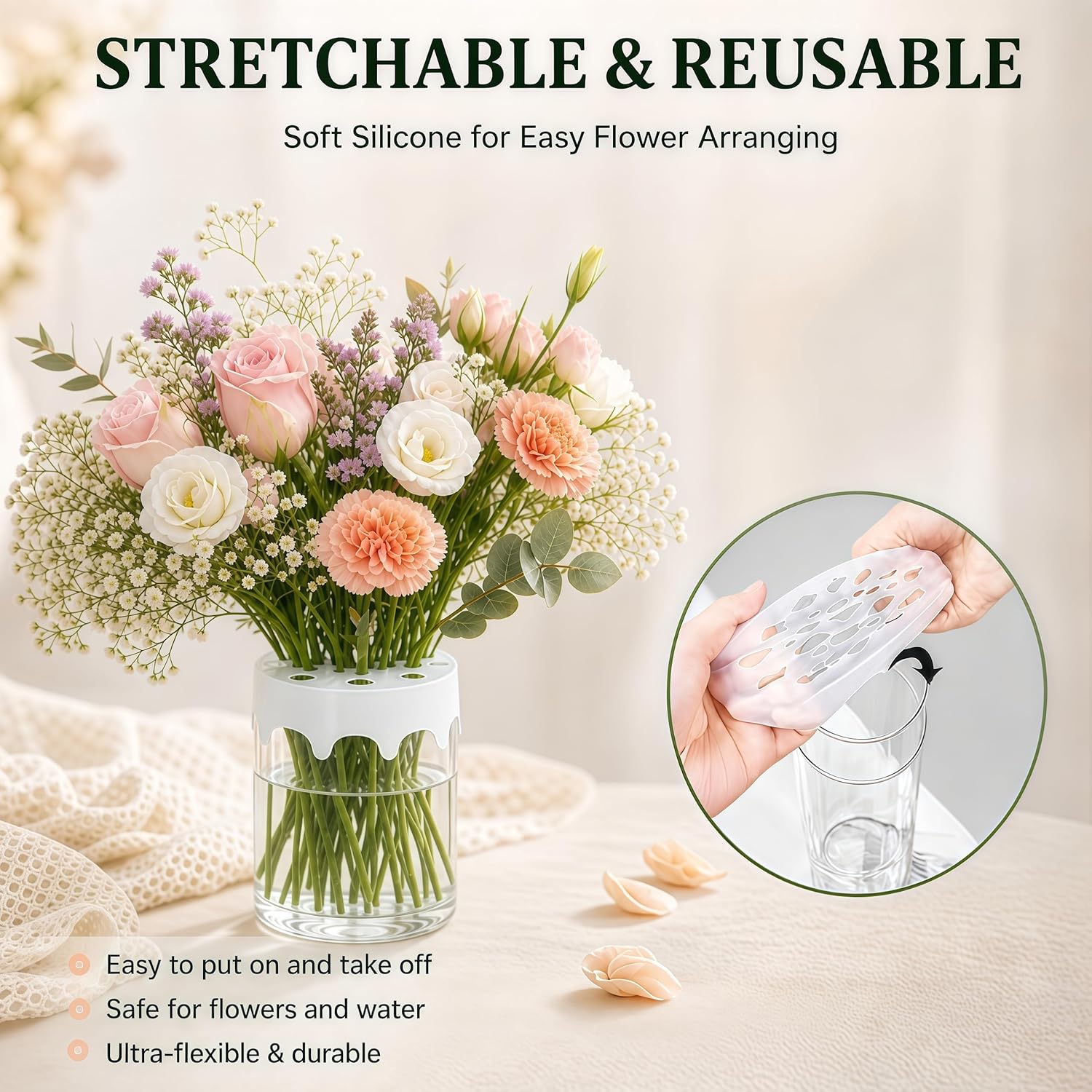 Silicone Blossom Grid Flower A - Florist Supply Bulk 评论和价格